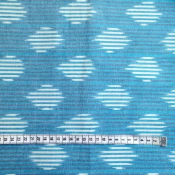 Preview: Ikat Stoff aus Indien – TURQUOISE
